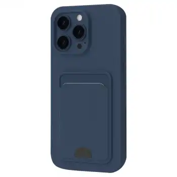 Apple İphone 16 Plus Kılıf Kelvin Kartvizitli Silikon - Lacivert