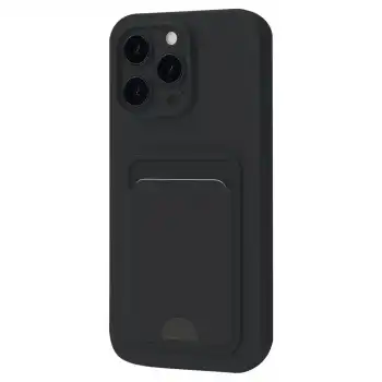 Apple İphone 16 Plus Kılıf Kelvin Kartvizitli Silikon - Siyah