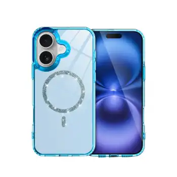 Apple İphone 16 Plus Live Diamond Magsafe Kapak - Mavi