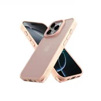 Apple İphone 16 Pro Kılıf Elegant Kapak - Pudra