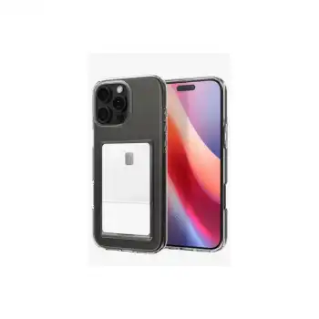Apple İphone 16 Pro Kılıf Kart Şeffaf Silikon - Şeffaf