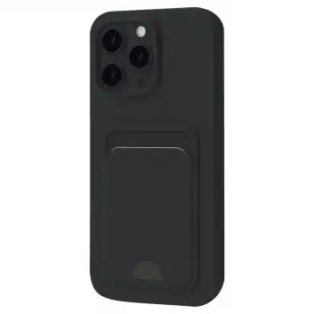 Apple İphone 16 Pro Kılıf Kelvin Kartvizitli Silikon - Siyah