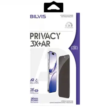 Apple İphone 16 Pro Max Bilvis 3x Ar Hayalet Cam Ekran Koruyucu - Siyah