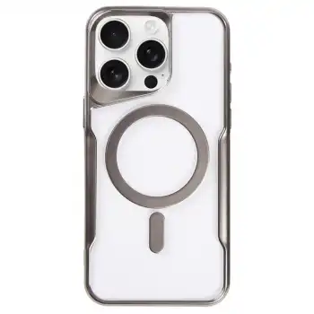 Apple İphone 16 Pro Max Kılıf Boyi Magsafe Silikon Kapak - Titan Gri