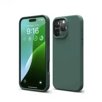 Apple İphone 16 Pro Max Kılıf First Silikon - Koyu Yeşil