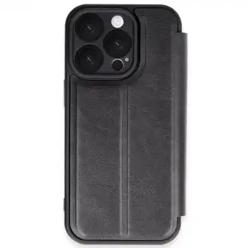 Apple İphone 16 Pro Max Kılıf Flip Cover - Siyah