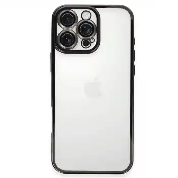 Apple İphone 16 Pro Max Kılıf Razer Lensli Silikon - Siyah
