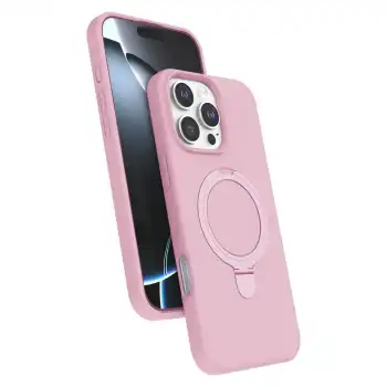 Apple İphone 16 Pro Max Regal Magsafe Standlı Kapak - Açık Pembe