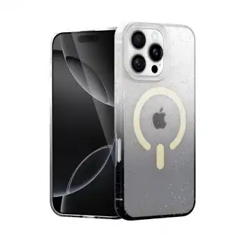 Apple İphone 16 Pro Pummel Shiny Magsafe Kapak - Siyah