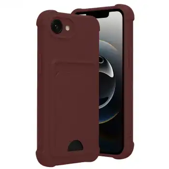 Apple İphone 16e Kelvin Kartvizitli Silikon - Bordo