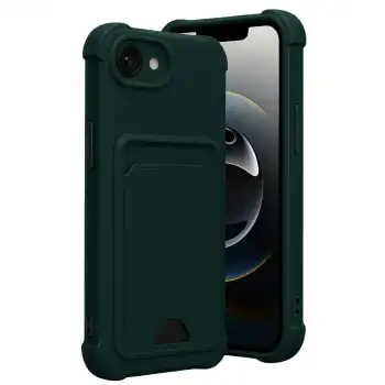 Apple İphone 16e Kelvin Kartvizitli Silikon - Koyu Yeşil