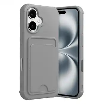 Apple İphone 17 Kelvin Kartvizitli Silikon - Gri