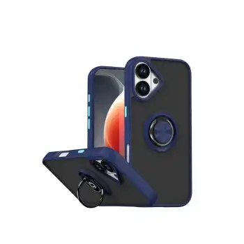 Apple İphone 17 Montreal Yüzüklü Silikon Kapak - Lacivert