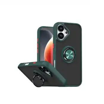 Apple İphone 17 Montreal Yüzüklü Silikon Kapak - Yeşil