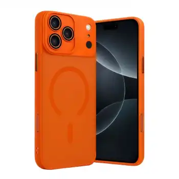 Apple İphone 17 Pro Max Jota Lensli Magsafe Kapak - Turuncu