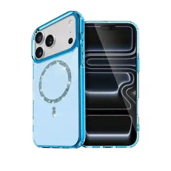 Apple İphone 17 Pro Max Live Diamond Magsafe Kapak - Mavi