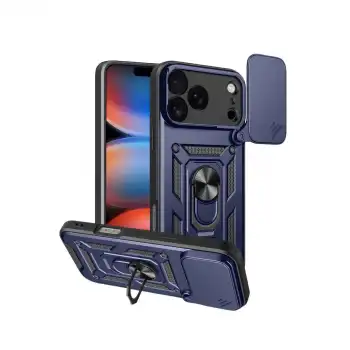 Apple İphone 17 Pro Pars Lens Yüzüklü Silikon - Lacivert