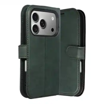 Apple İphone 17 Pro Trend S Plus Kapaklı Kılıf - Yeşil