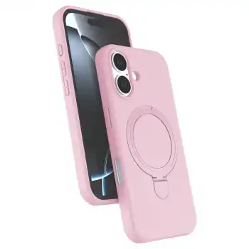 Apple İphone 17 Regal Magsafe Standlı Kapak - Açık Pembe
