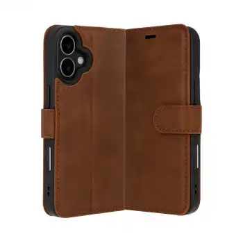 Apple İphone 17 Trend S Plus Kapaklı Kılıf - Taba