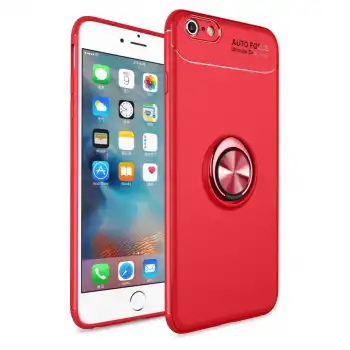 Apple İphone 6 Kılıf Range Yüzüklü Silikon - Kırmızı