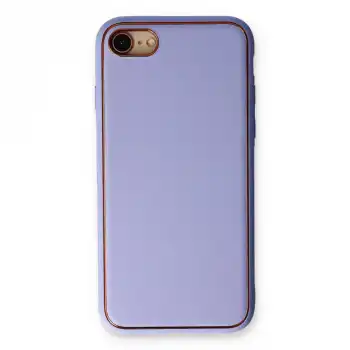 Apple İphone 7 Kılıf Coco Deri Silikon Kapak - Açık Lila
