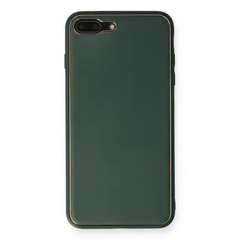 Apple İphone 7 Plus Kılıf Coco Deri Silikon Kapak - Yeşil