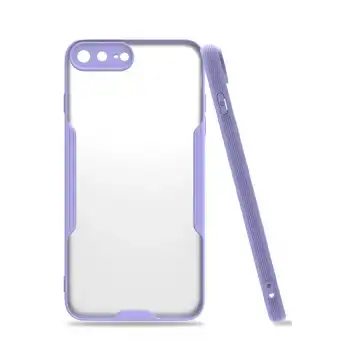 Apple İphone 7 Plus Kılıf Platin Silikon - Lila