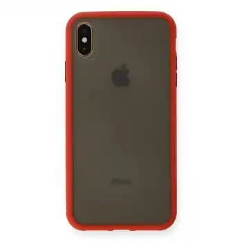 Apple İphone Xs Max Kılıf Montreal Silikon Kapak - Kırmızı