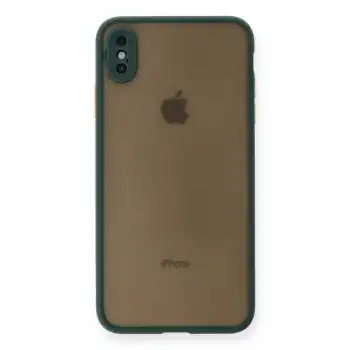 Apple İphone Xs Max Kılıf Montreal Silikon Kapak - Yeşil