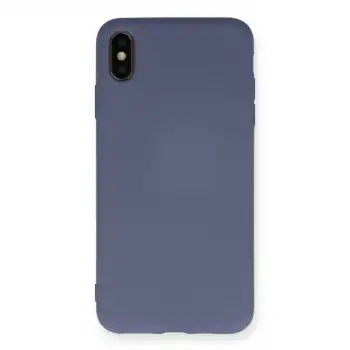 Apple İphone Xs Max Kılıf Nano İçi Kadife Silikon - Gri