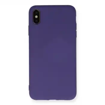 Apple İphone Xs Max Kılıf Nano İçi Kadife Silikon - Mor