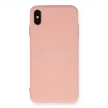Apple İphone Xs Max Kılıf Nano İçi Kadife Silikon - Pudra