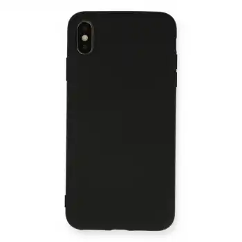 Apple İphone Xs Max Kılıf Nano İçi Kadife Silikon - Siyah