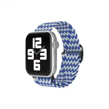 Apple Watch 38mm  Kordon (saat Değildir) - Zigzag Beyaz-mavi