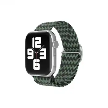 Apple Watch 38mm  Kordon - Zigzag Yeşil-siyah