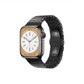 Apple Watch 38mm Kr413 Fine Steel Kordon - Siyah