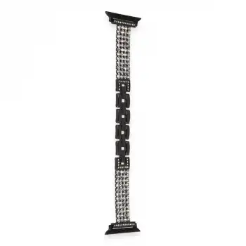 Apple Watch 38mm Live Taşlı Kordon (saat Değildir) - Siyah