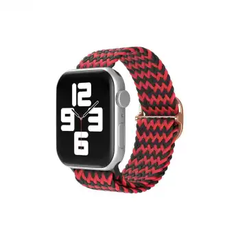 Apple Watch 42mm  Kordon - Zigzag Kırmızı-siyah