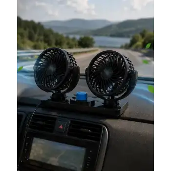 Araç Vantilatör Oynar Başlıklı Çakmaklık Girişli 2 Modlu Oto Fan