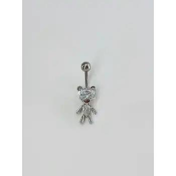 Ayıcık Detaylı Göbek Piercing