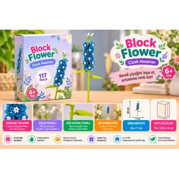 Block Flower 117 Parça Çiçek Hazeran