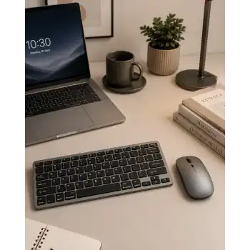 Bluetooth ve 2.4G Destekli Kablosuz Klavye Mouse Seti Şarj Edilebilir