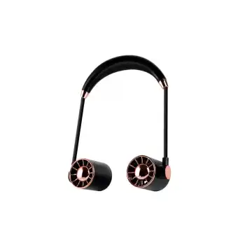 Boyunluk Fan Hava Soğutucu Vantilatör Boyuna Asmalı Şarjlı 3 Kademeli Mini Klima Siyah