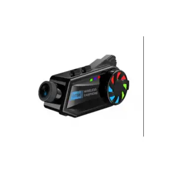 Bt68 Motosiklet Kask Bluetooth Kulaklık 1080p Kamera Ses Kontrolü Video Kayıt Özellikli İntercom