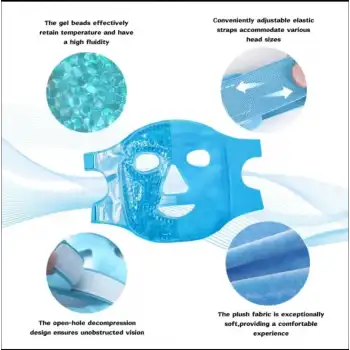 Buz Jel Toplar Termojel Yüz Maskesi, Soğuk Ve Sıcak Terapi Yüz Maskesi