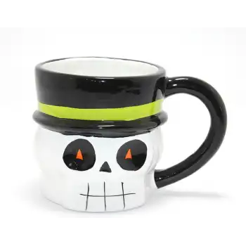 Centilmen İskelet Figürlü 3d Kabartmalı Kupa Bardak Alk4898