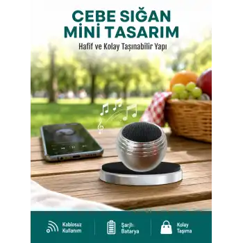 Cep Boy Bluetooth Hoparlör Güçlü Ses Çıkışı TWS Destekli Yeni Nesil