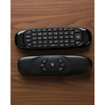 Çift Taraflı Hava Mouse Kablosuz Klavye ve Uzaktan Kumanda