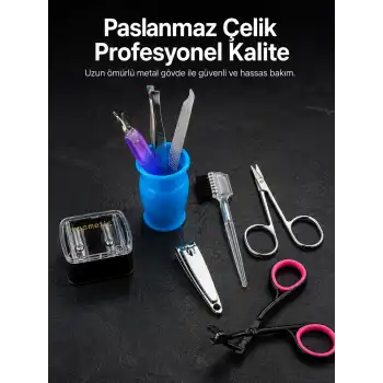 Çok Fonksiyonlu Kişisel Bakım Seti Manikür Pedikür ve Kaş Bakım Aletleri